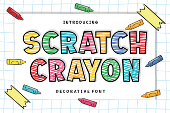 Crayon Scratch Font for Creative Project Ideas