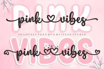 Pink Vibes Duo Font: Your Creative Projects Signature Pair